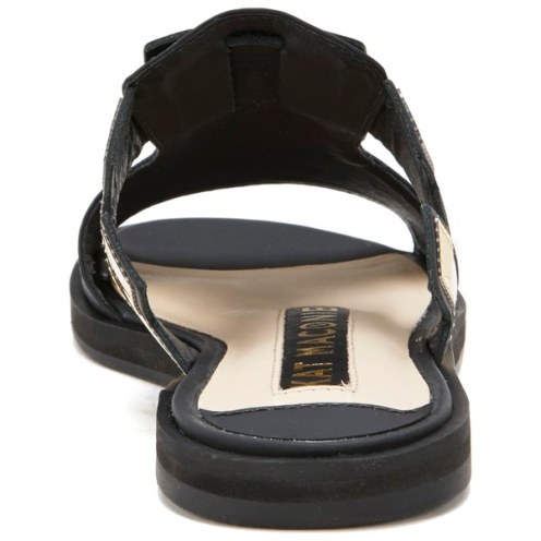Kat Maconie Women's Bertie Leather Mirror Flat Sandals - Black 2